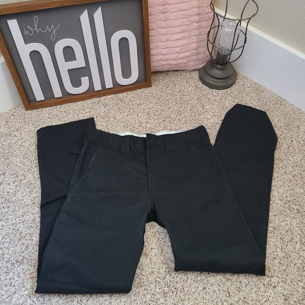 Kids Dickies Black Skinny Straight Size 14